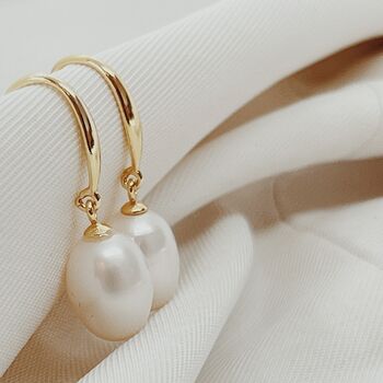 'Liwanag' Radiance Biwa Pearl Drop Earrings, 12 of 12