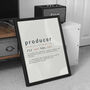 Music Producer Definition Print | Music Studio Poster, thumbnail 4 of 10