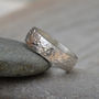 5mm Textured Wedding Band In Sterling Silver, thumbnail 1 of 5