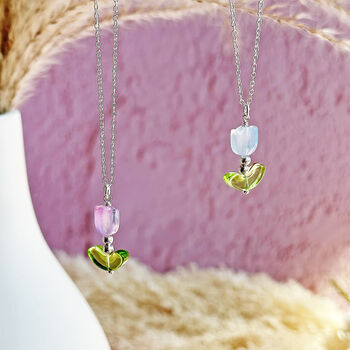 Glass Tulip Necklace, 2 of 5