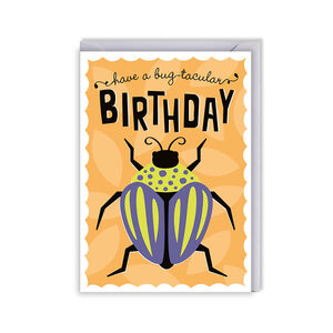 Birthday Card For Kids With Bug Design By Zedig Design