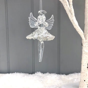 Christmas Glass Hanging Angel, 2 of 4