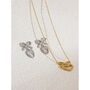 Monaco D’or Gold Ribbon Love Charm Necklace Set, thumbnail 2 of 4