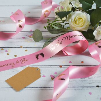 New Baby 38mm Personalised Printed Ribbon, 3 of 7