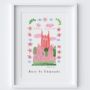 Abbey Gardens In Bury St Edmunds, Suffolk Scene Patterned Landscapes: Heritage Pink Edition Print, thumbnail 2 of 2