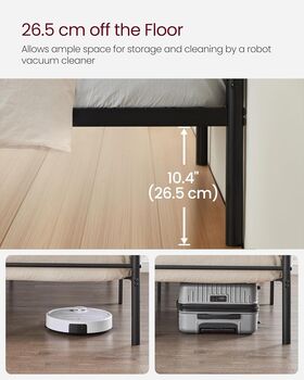 Metal Bed Frame With Headboard Black, 5 of 7