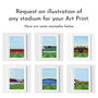 Personalised Football Stadium Art Print Gift Request Any Stadium, thumbnail 3 of 11