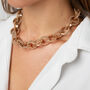 Textured Link Chain Statement Necklace, thumbnail 3 of 3
