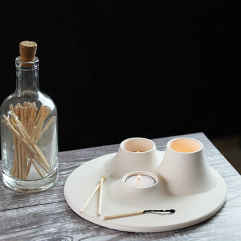 Tealight Table Centrepiece Handmade From Jesmonite, 2 of 4