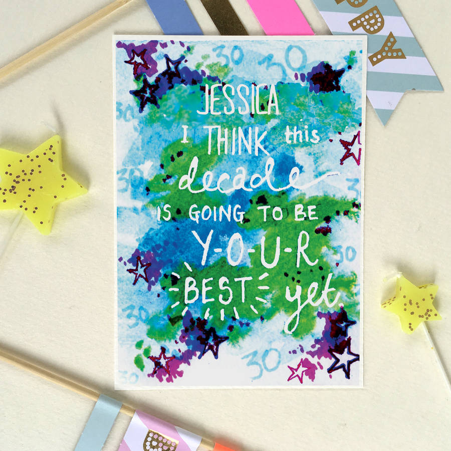 Personalised 30th Birthday Card By Homemade House Notonthehighstreet