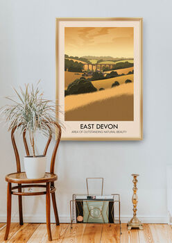 East Devon Aonb Travel Poster, 5 of 8