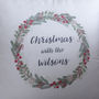 Personalised Family Wreath Christmas Cushion, thumbnail 3 of 4