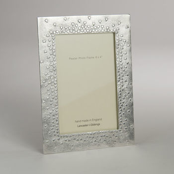 Floating Hearts Cast Pewter Photo Frame, 6 of 8
