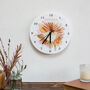 Dried Foliage And Pampas Personalised Wall Clock, thumbnail 1 of 5