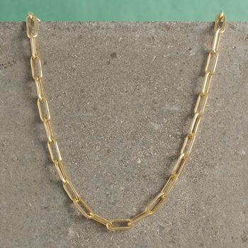 Long Link Chain Necklaces In Gold Plate And Silver, 2 of 4