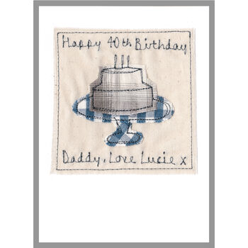 Personalised 40th Birthday Cake Card For Him, 3 of 8