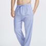 Men's Staffordshire Blue Flannel Pyjama Trousers, thumbnail 3 of 5