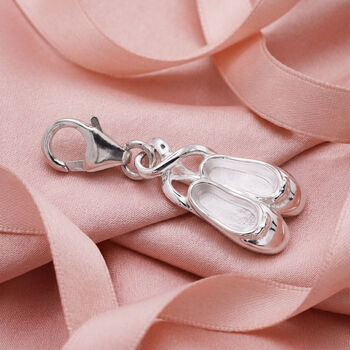 Ballet Shoes Silver Charm, 3 of 8