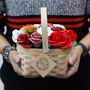 Large Red Bouquet In Wicker Basket, thumbnail 3 of 3