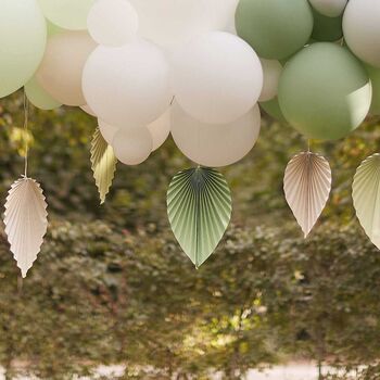 Paper Sage And Cream Palm Decorations, 3 of 4