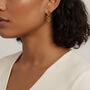 Women's Waterproof Chain Stud Earrings In 18k Gold, thumbnail 4 of 4