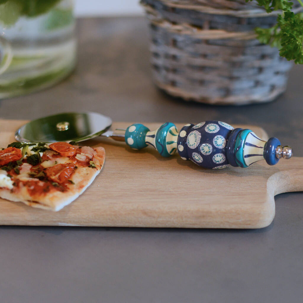 Hand Painted Pizza Cutter, 1 of 4