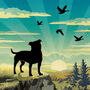 Scenic Staffordshire Bull Terrier Limited Edition Print, thumbnail 6 of 8