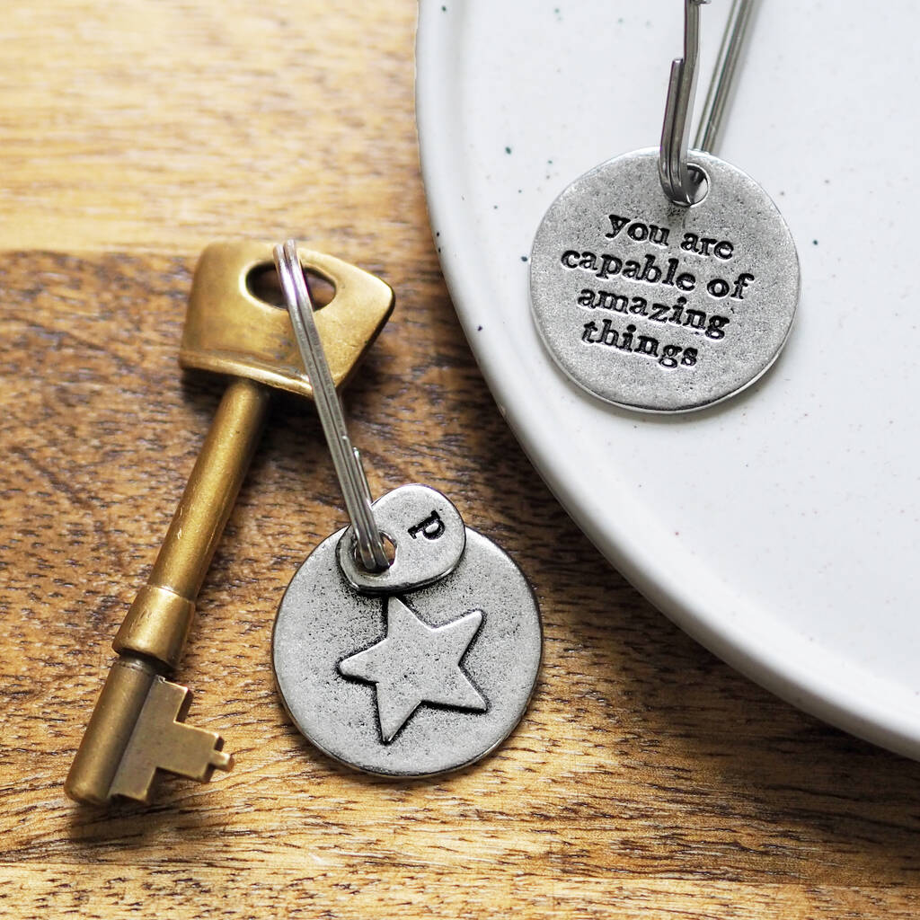 'You Are Capable Of Amazing Things' Star Keyring, 1 of 4