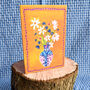 Mini Yellow Bouquet Greetings Card, thumbnail 1 of 4