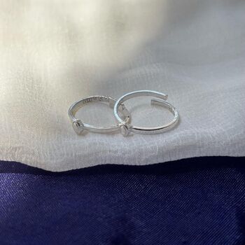 Pure Silver Adjustable Slim Bichiya Toe Ring, 5 of 5
