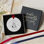 Custom First Christmas Ornament Address And Names, thumbnail 4 of 7