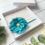 Personalised Wedding Day Card With Satin Flower. Choice Of Colours, thumbnail 4 of 4