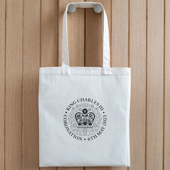 King's Coronation Official Emblem Tote Bag, 5 of 5