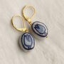 Blue Delft Tulip Earrings, thumbnail 8 of 9