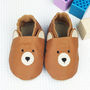 Personalised Leather Bear Baby Shoes, thumbnail 3 of 6
