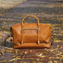 Genuine Leather Duffel With Suit Compartment, thumbnail 4 of 12