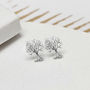 Sterling Silver Or Gold Plated Tree Stud Earrings, thumbnail 1 of 12