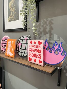 Emotional Support Books Acrylic Bookend Home Decor, 6 of 7