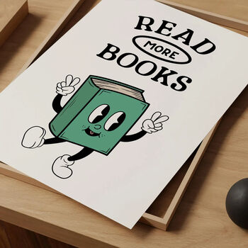 Read More Books Retro Print, 5 of 6