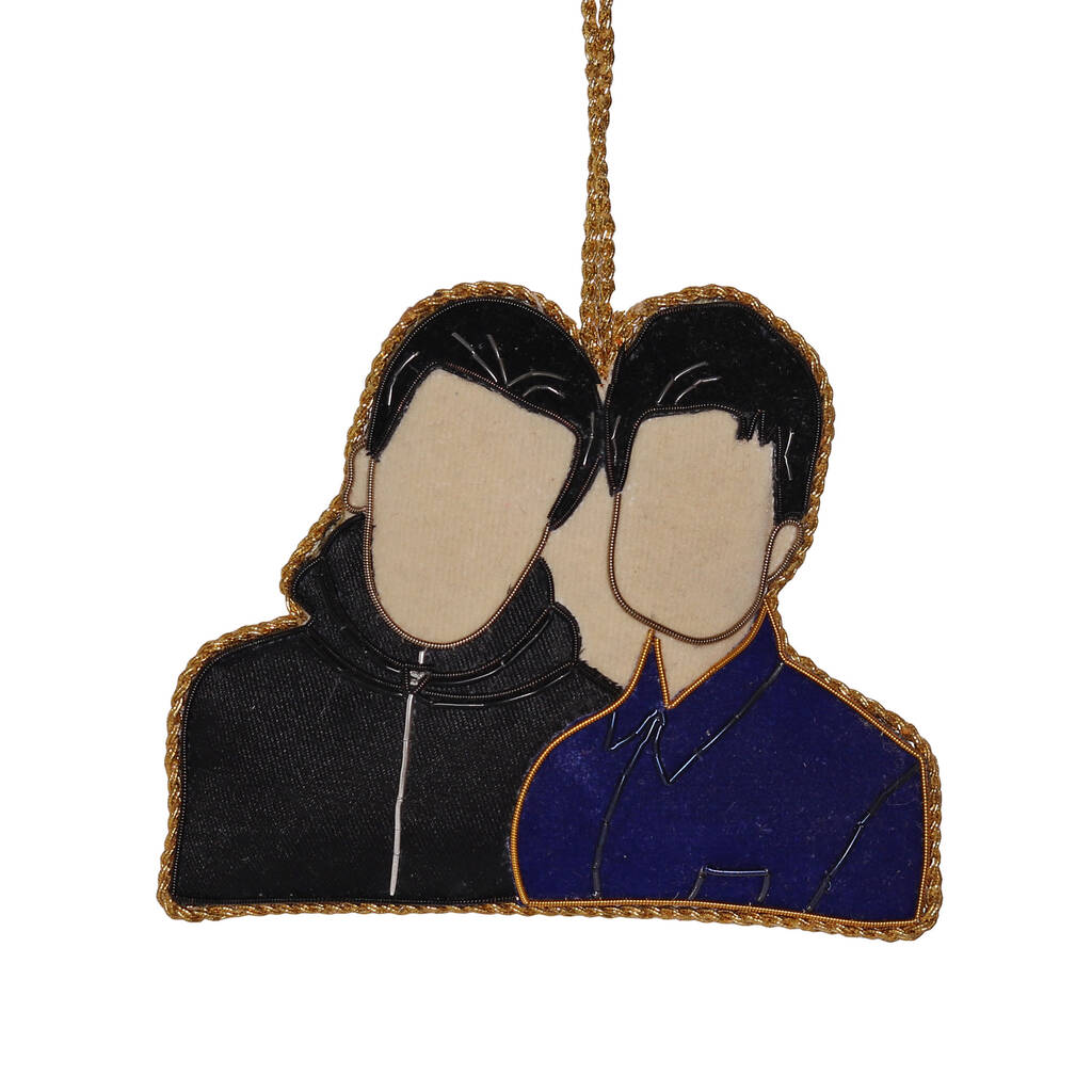 Christmas The Band Embroidered Decoration, 10cm