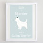 'Life Is Merrier With A Cairn Terrier' Print, thumbnail 1 of 2