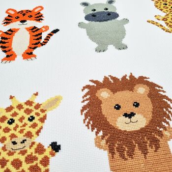Safari Animals Cross Stitch Kit, 4 of 12