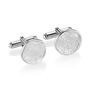 Silver Organic Dog Nose Print Cufflinks, thumbnail 2 of 8