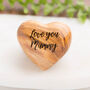 Love You Mummy Olive Wood Heart Hug Token, thumbnail 1 of 8