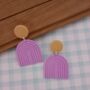 Textured Block Colour Rainbow Earrings, thumbnail 1 of 2