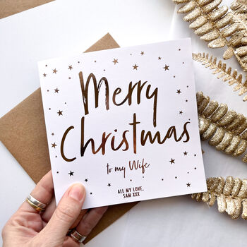 Merry Christmas To My Wife | Christmas Card For Her, 3 of 6