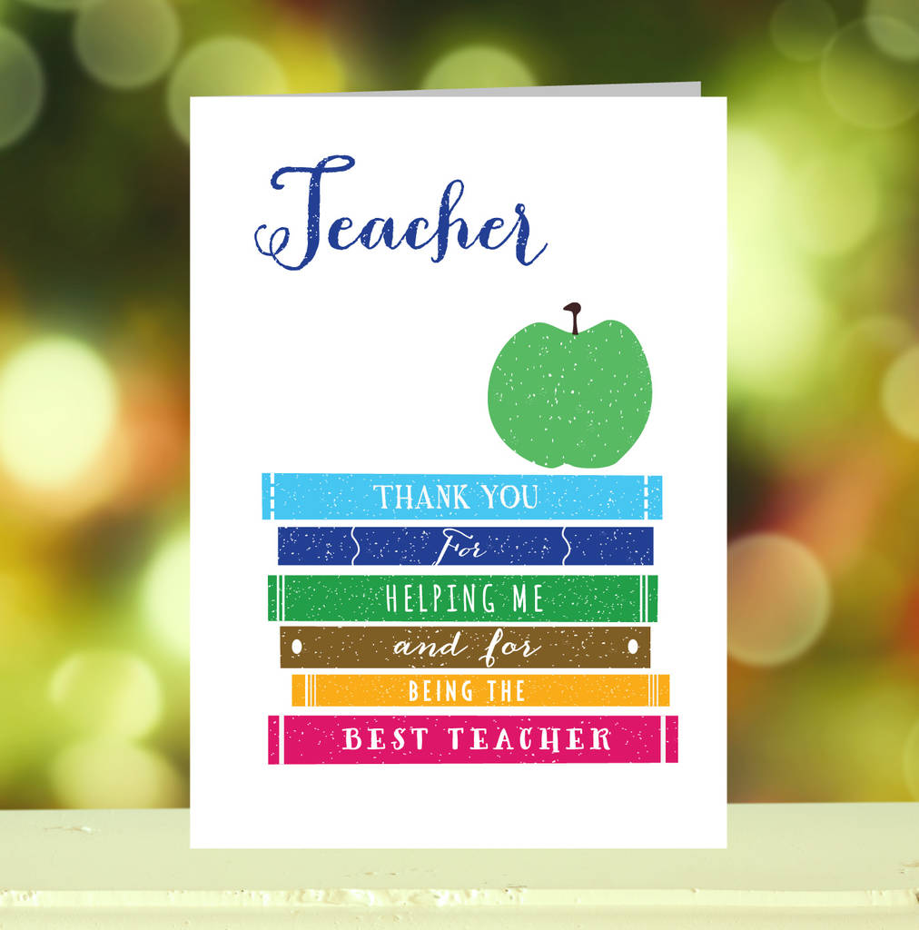  Teacher Thank You Card By Loveday Designs Notonthehighstreet