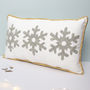 Snowflake Christmas Cushion, thumbnail 1 of 4