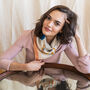 Faces Print Classic Silk Scarf With Gift Packaging, thumbnail 7 of 7