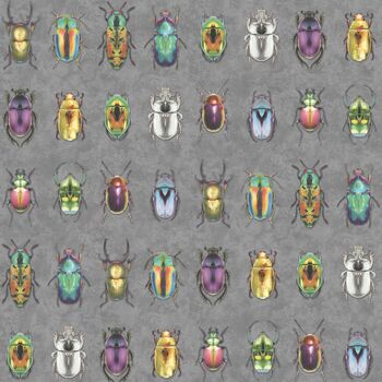 Beetle Jewels Multi Wallpaper, 3 of 6